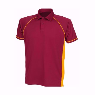 Children's piped performance polo