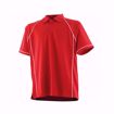 Children's piped performance polo