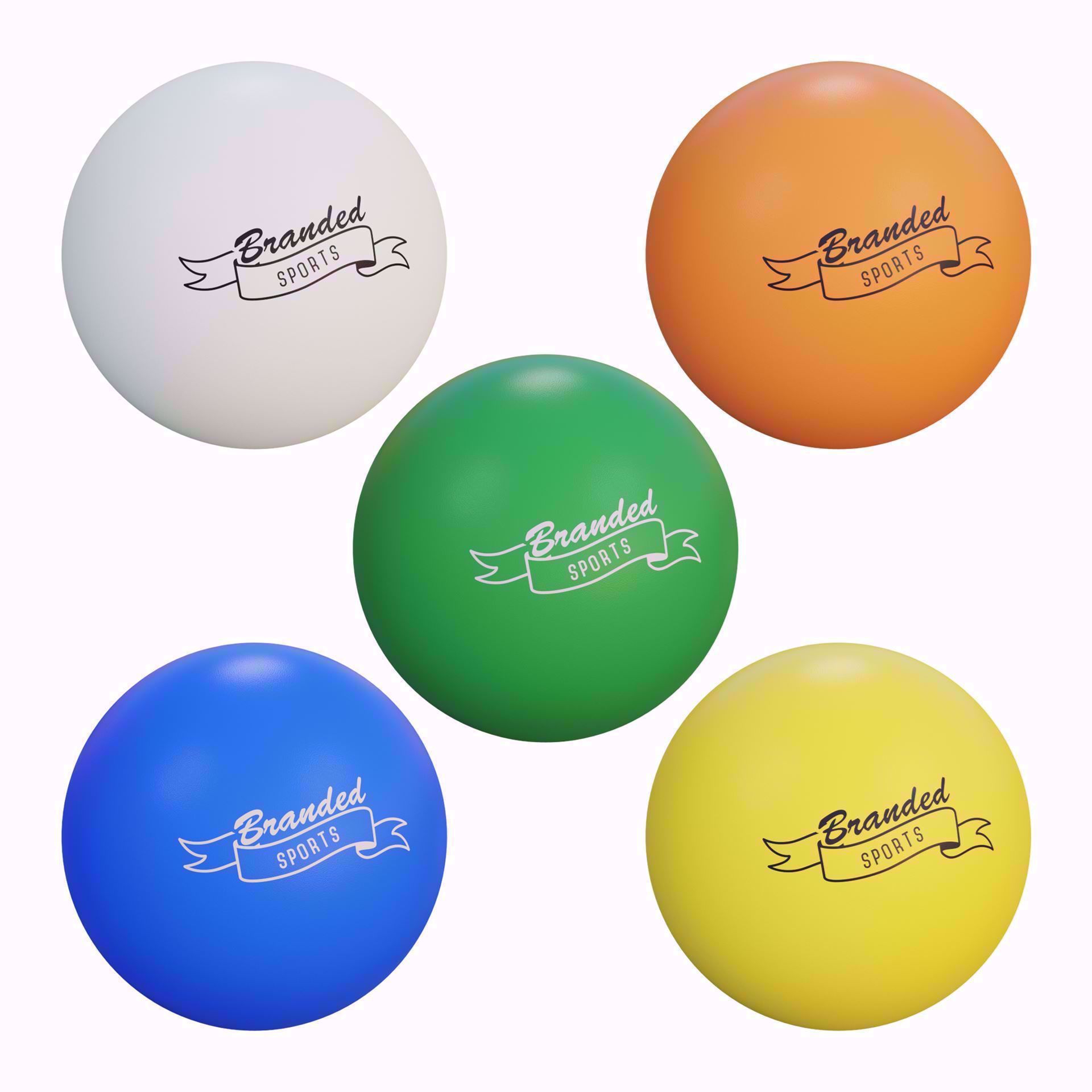 Sporty Thoughts. Yellow Ping Pong Table Tennis Ball