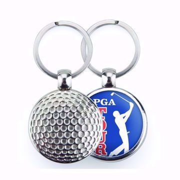 Golf Ball Metal Keyring