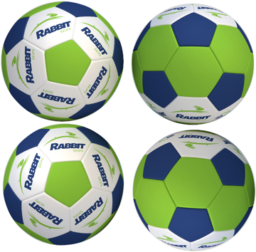 Size 2 Branded Football Green, White, Blue Colours